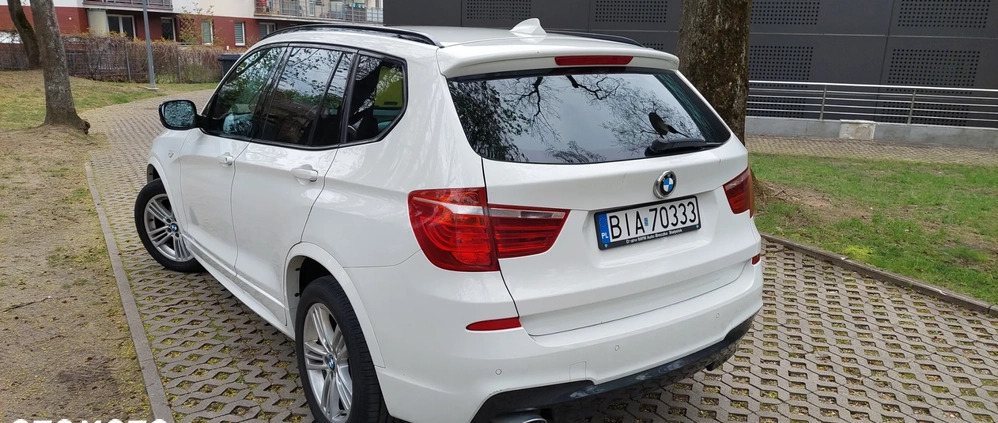 BMW X3 cena 68900 przebieg: 238323, rok produkcji 2013 z Białystok małe 436